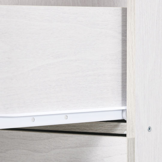 Kabinett Büro mit Schloss White 40x42x130.8cm