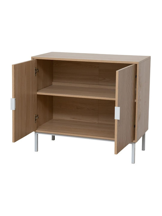 Sideboard Haptic Lite made of Wood & Metal Beige 80x40x72.5cm