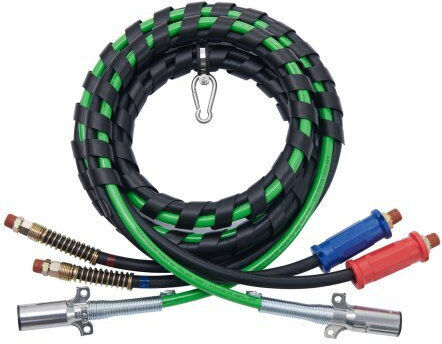 Vevor 12ft 3-in-1 Semi Truck Air Lines Kit 2pcs Glad Hands Handles