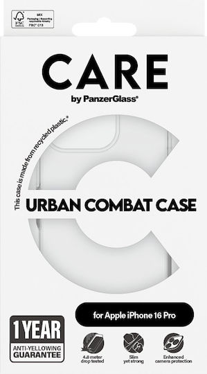 Care By Panzerglass Flagship Case Transparent Urban Combat W Clear Frame Iphone 16 Pro