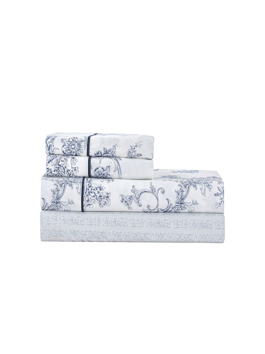 Liolios Home Σετ Σεντόνια Υπέρδιπλα 245x270εκ. Πολύχρωμο (4τμχ)