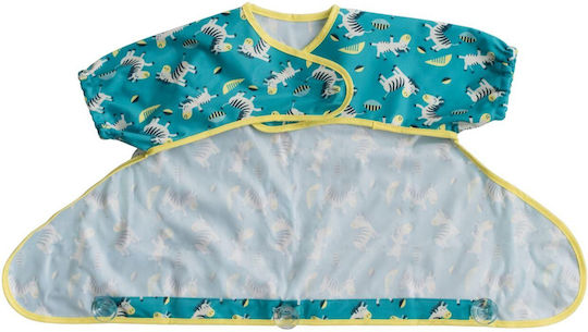 Tidy Tot Cover & Catch Waterproof Coverall Silicone with Hoop & Loop Fastener, Pocket & Sleeves Blue for 30 m+