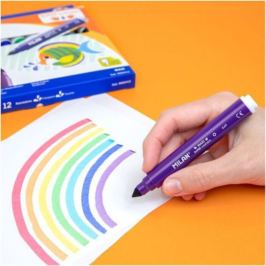 Abwaschbarer Maxi Marker Super 12 Farben