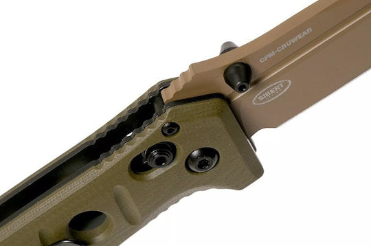 Benchmade Sibert Mini Adamas Taschenmesser Khaki in Scheide