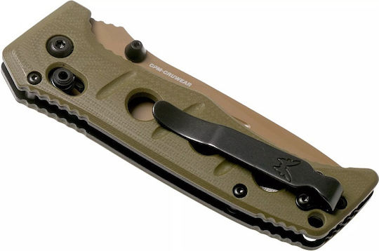 Benchmade Sibert Mini Adamas Taschenmesser Khaki in Scheide