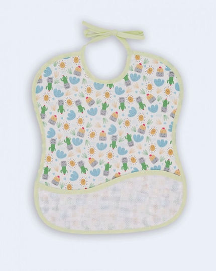 X-treme Baby Bib Fabric with Lace Band Gray 2pcs