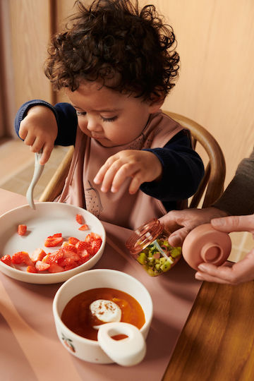Liewood Bria Waterproof Fabric Baby Bib with Pocket Tuscany Rose
