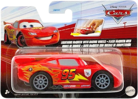 Cars Αυτοκινητάκι Pull Back Lightning Mcqueen With Racing Wheels για 3+ Ετών HWY41