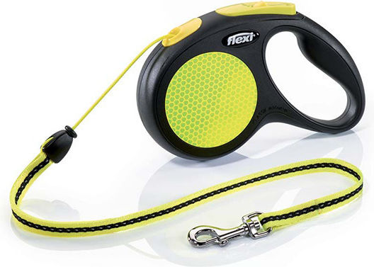 Flexi Foldable Dog Leash/Lead Strap Neon M in Yellow color