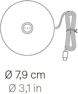 Charging Base For Rechargeable Table Lamps Black Olivia Micro Ld1840rb Zafferano Ld1840rb Black