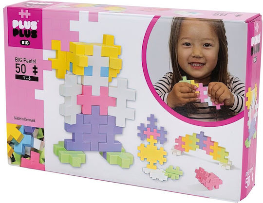 Plus Plus Blocks Big Pastel Mix for 1-6 years Years 50pcs