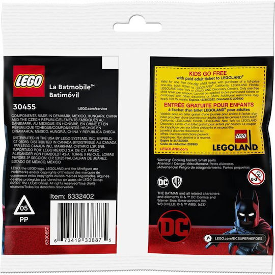 LEGO DC Super Heroes Batman Batmobile Set Polybag für 6+ Jahre 68 Stück