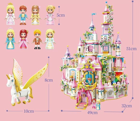 Qman Конструктори Princess Leah Castle Of Dreams And Flowers За 6+ Години 2482 Бройки