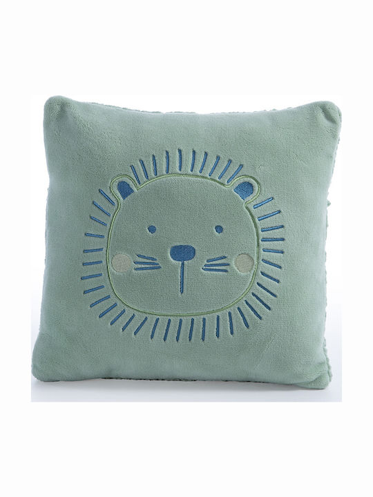 Nef-Nef Homeware Παιδικό Διακοσμητικό Μαξιλάρι Jungle Combo Πράσινο 40x40εκ.