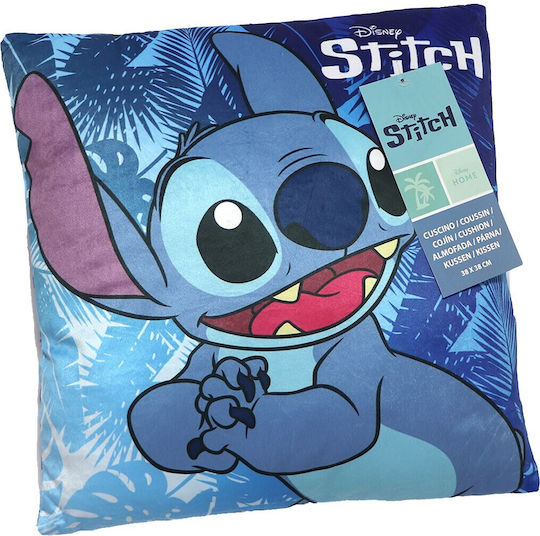 Disney Детска Декоративна Възглавница Stitch Stitch Синя 38x38см