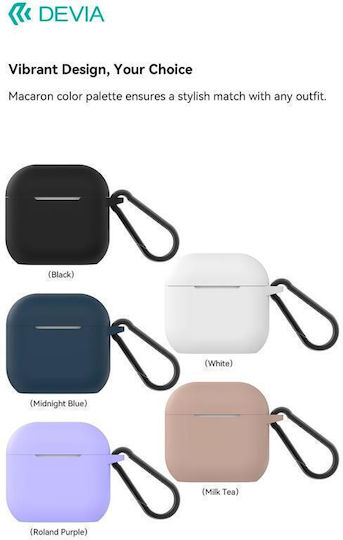 Devia Naked Case Silicone in White color for Apple AirPods 4