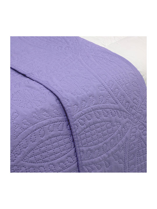 Lino Home Ligero Coverlet Queen Size Microfiber Violet 220x240cm
