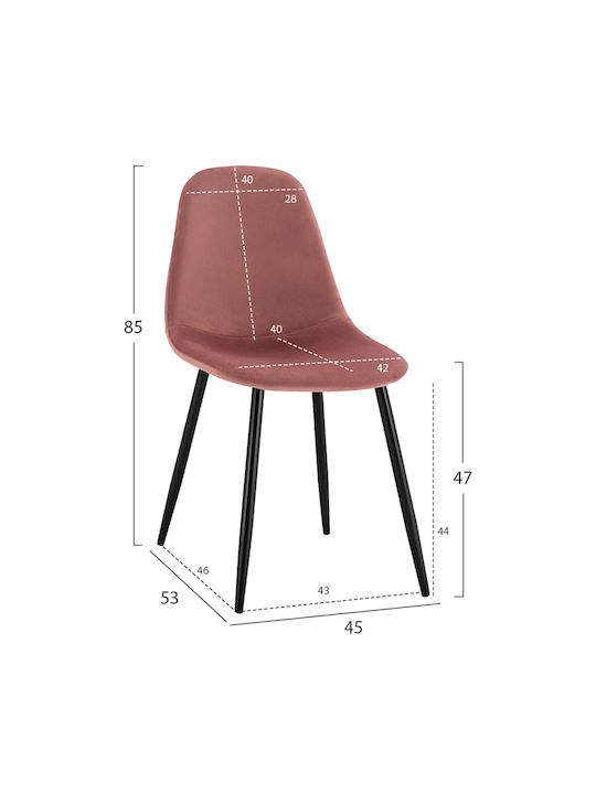 Leonardo Dining Room Velvet Chair Rotten Apple 45x53x85cm