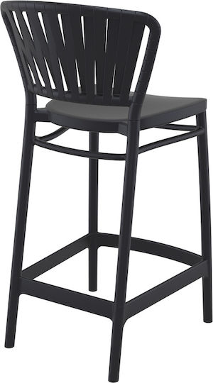 Σκαμπό Μπαρ από Πολυπροπυλένιο Portofino Black 48x52x96cm