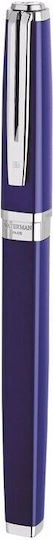 Waterman Exception Slim Blue Fountain Pen S0637100 3501170637104 Fine Nibs 18k