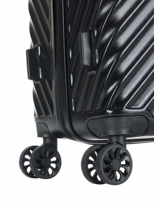 Kourk Large Hard Pink Suitcase with 4 Wheels Height 72cm