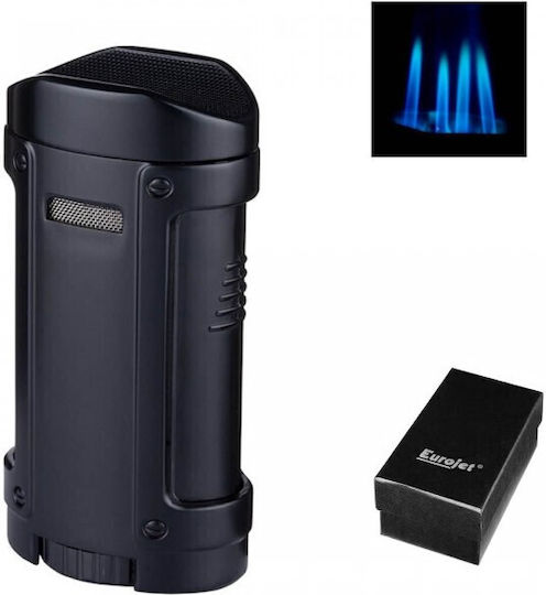 EuroJet Lighter Flame Windproof with Jet Flame in Black color