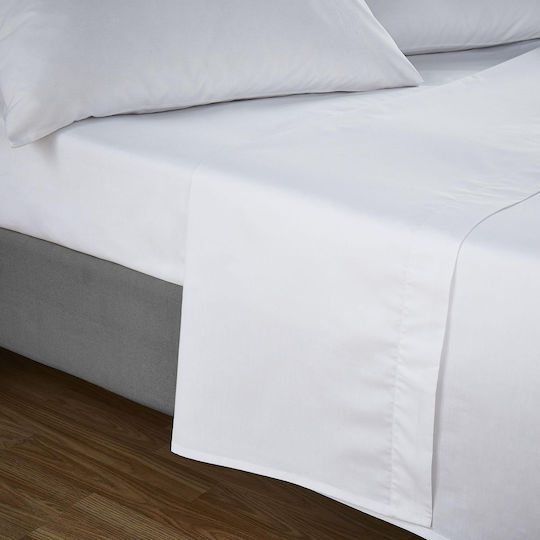Kotonia Home Cearșaf Semi Dublu 180x240cm. Alb