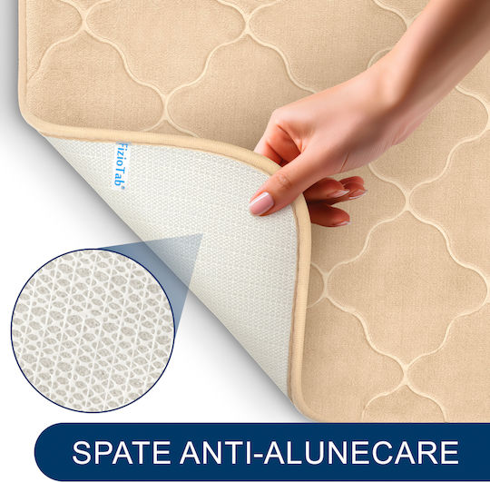 Αντιολισθητικό Σετ Πατάκια Μπάνιου Microfiber Λεκάνης BeigeRug2 Natural Beige 3τμχ