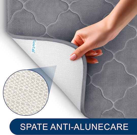 Non-Slip Bath Mats Set Microfiber Toilet GreyRug2 Gray 3pcs
