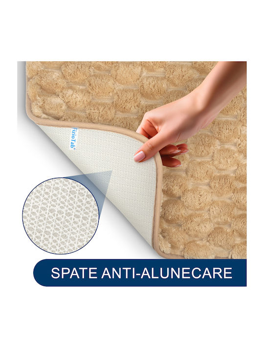 Αντιολισθητικό Σετ Πατάκια Μπάνιου Microfiber Λεκάνης BeigeRug1 Beige 3τμχ