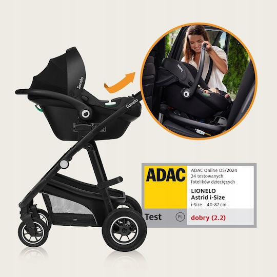 Lionelo Bianca Adjustable 3 in 1 Baby Stroller Suitable from 6+ Months Gray 11kg