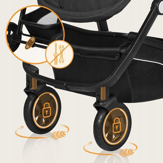 Lionelo Bianca Adjustable 3 in 1 Baby Stroller Suitable from 6+ Months Gray 11kg