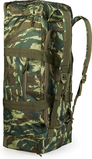Woodland Military Backpack Travel made of Polyester Greek Variation 75lt