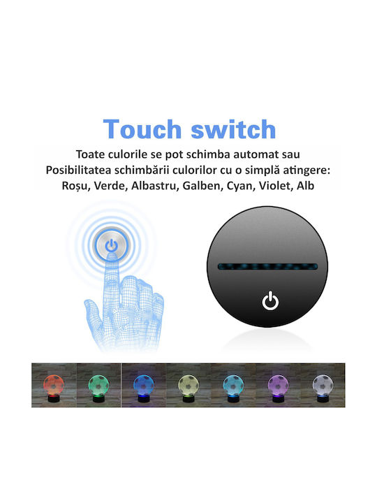 Διακοσμητικό Φωτιστικό 3D LED Night Light LED 3D Illusion 18x3εκ.