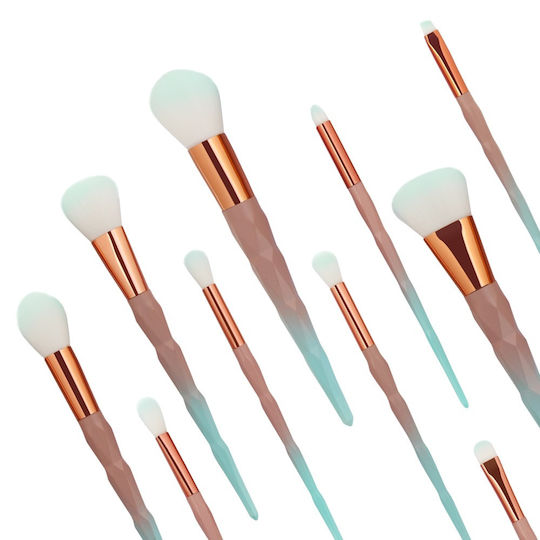 Zenifique Set Profesional cu Pensule de Machiaj pentru Blush din Perie Sintetică 10 Bucăți