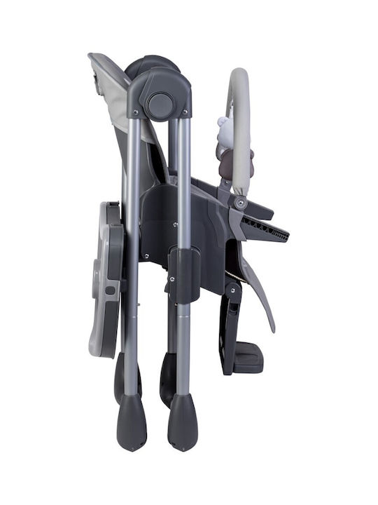 FreeOn Lan Foldable Baby Highchair 2 in 1 with Adjustable Height Gray