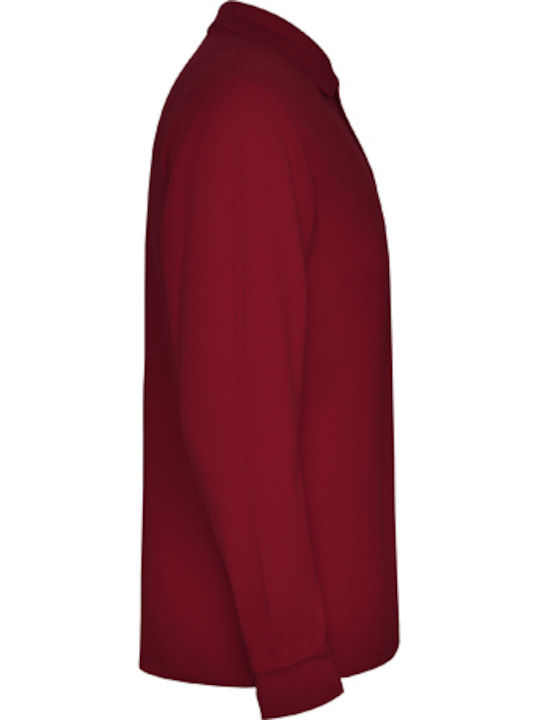 Estrella Polo Long Sleeve Blouse Burgundy