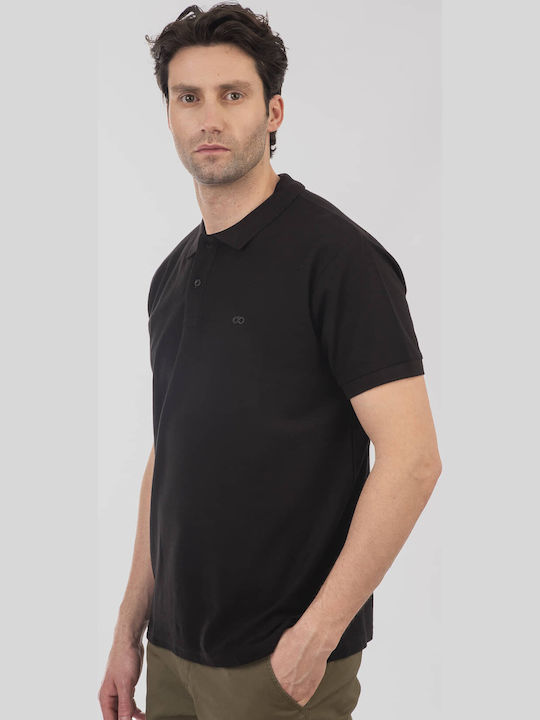 Double Polo T-shirt Μαύρο