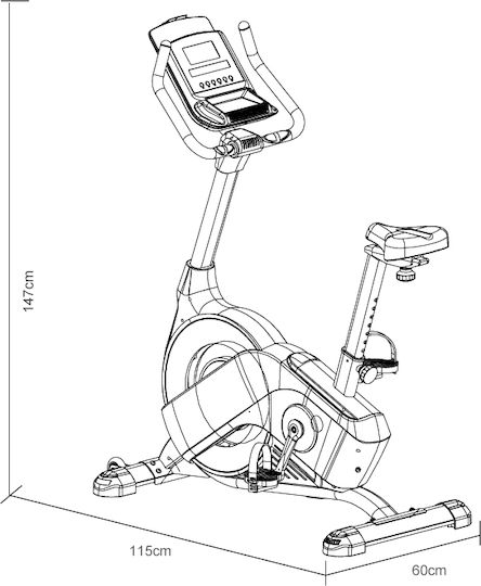 Pegasus B9 Bicicletă de exerciții în picioare Magnetic cu roți