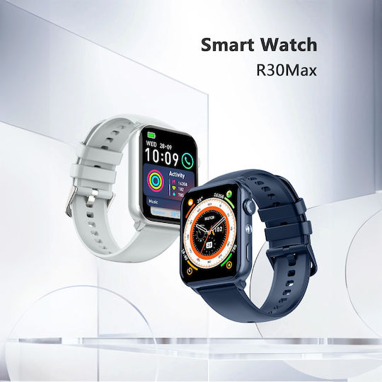 BlackView R30 Max 47mm Smartwatch με Παλμογράφο (Ασημί)