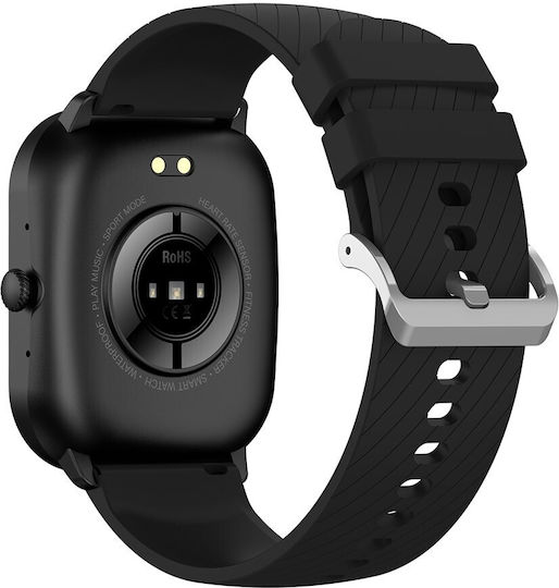 Denver SWC-187 42mm Smartwatch with Heart Rate Monitor Black