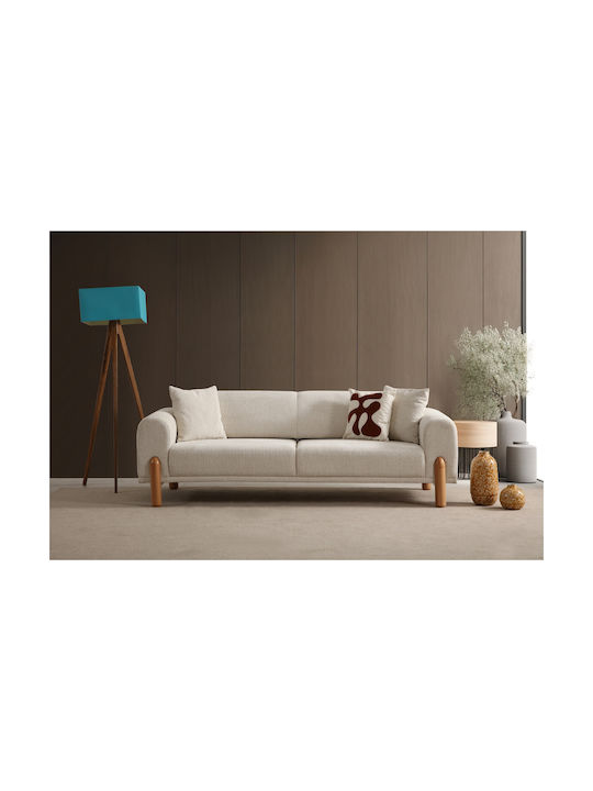 Lyke Three-Seater Couch Bed Cream 228x88x75 cm