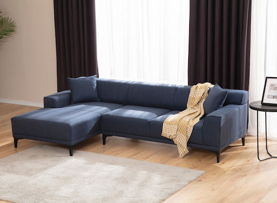 Petra Γωνιακός Καναπές με Αριστερή Γωνία Blue 250x145x69εκ.