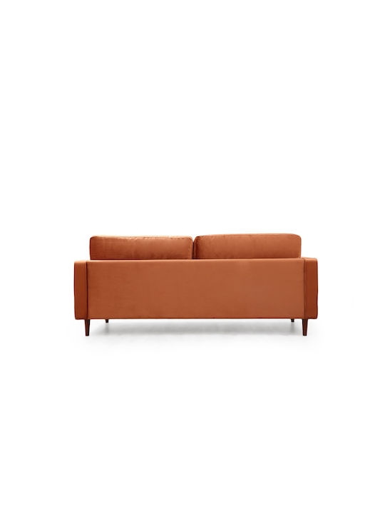 Rome Dreisitzer Sofa Orange 215x70x90cm