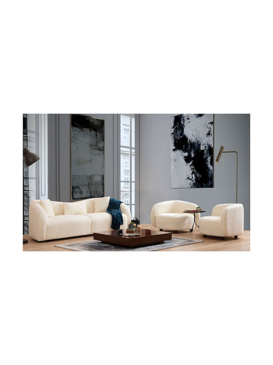 Venedik Canapea Cu Trei Locuri Crem 236x91x76cm