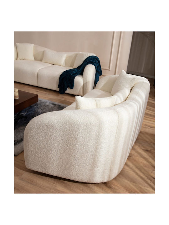Venedik Canapea Cu Trei Locuri Crem 236x91x76cm