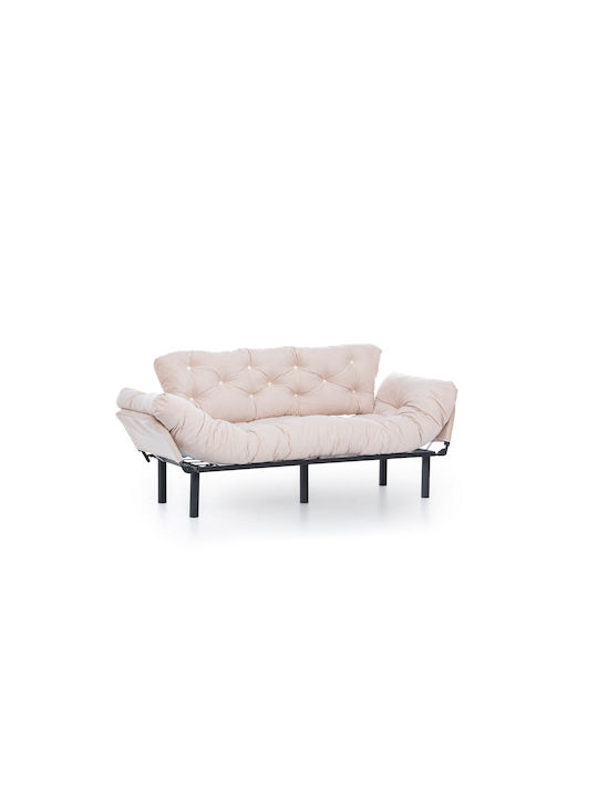 Nitta Τριθέσιος Καναπές Κρεβάτι Cream 185x70x85εκ.
