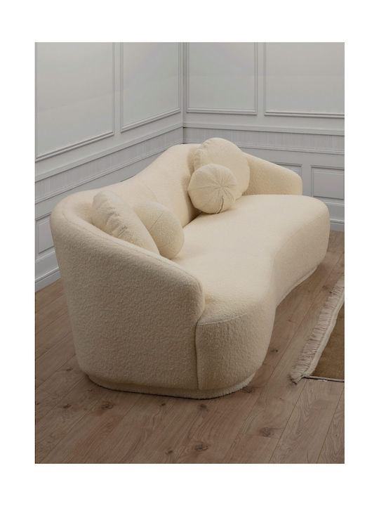 Ancona Dreisitzer Sofa Creme 225x98x76cm