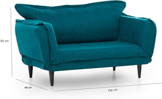 Vino Doppelsitzer Sofa Bett Petrol 120x50x38cm