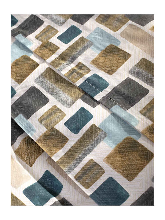 Peiraiki Patraiki Duvet Cover Set Cotton Single with Pillowcase 170x250 Glow Aqua